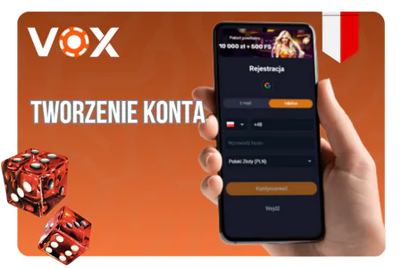 Vox Casino Tworzenie konta